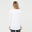 White Raw Edge Nursing Top
