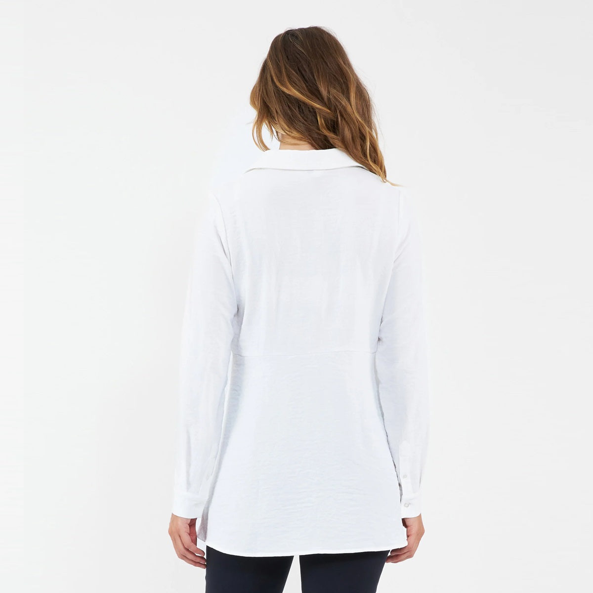 White Tina Peplum Shirt