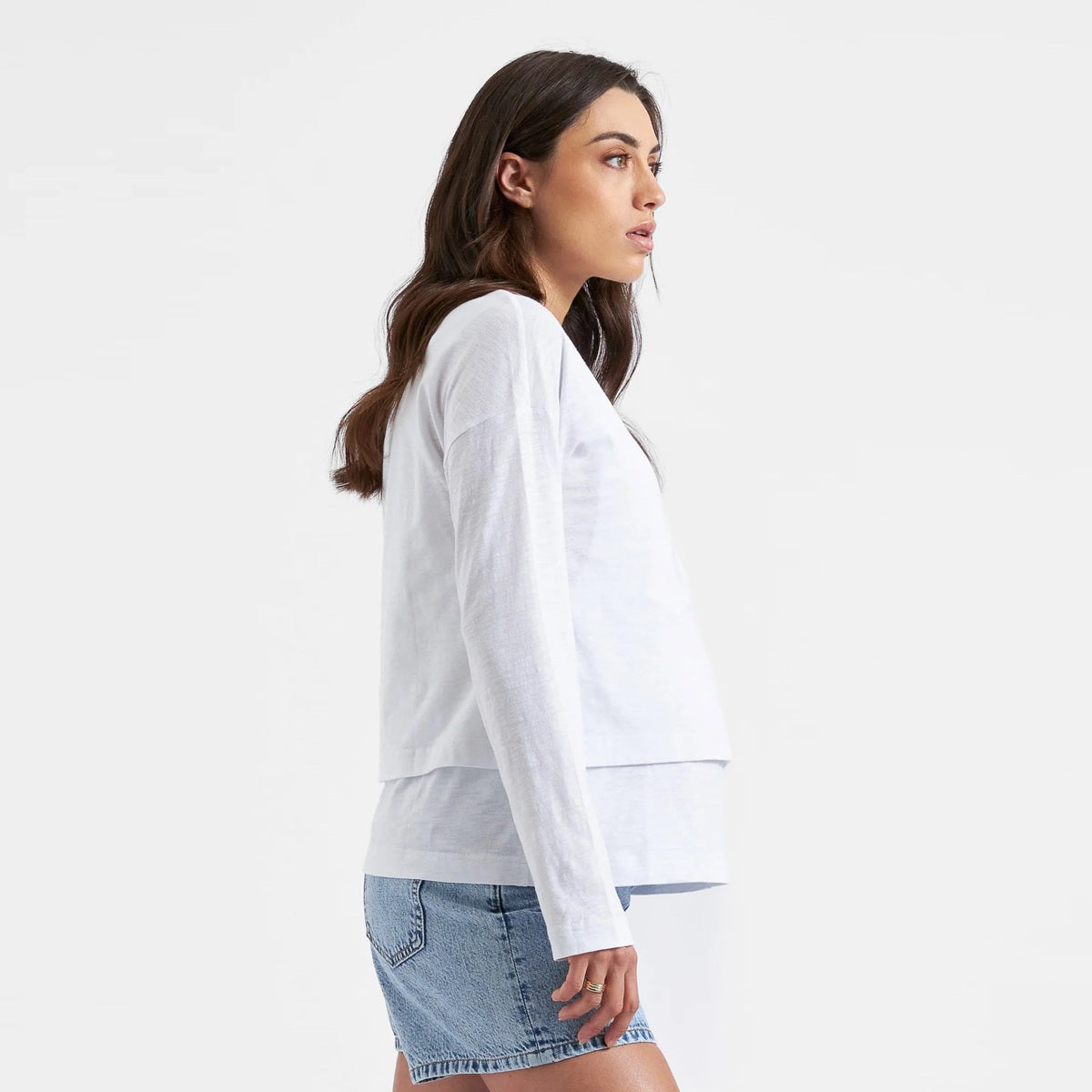 White Claud Long Sleeve Nursing Top