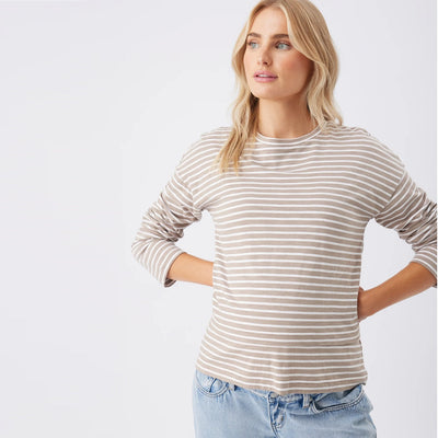 Taupe Claudette Nursing Top
