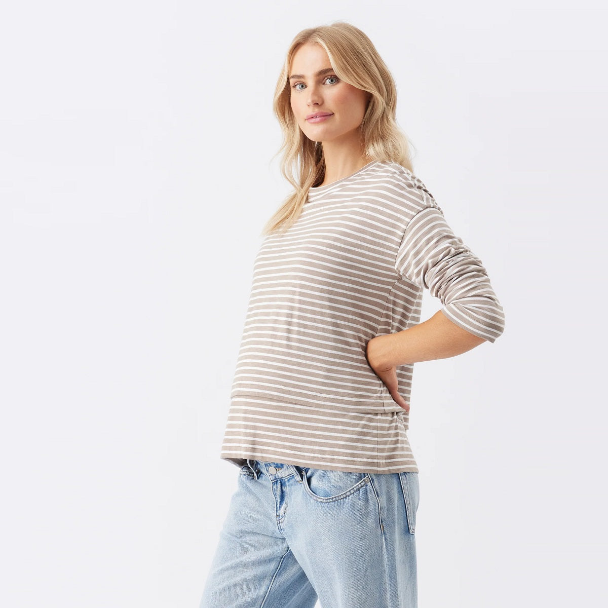 Taupe Claudette Nursing Top