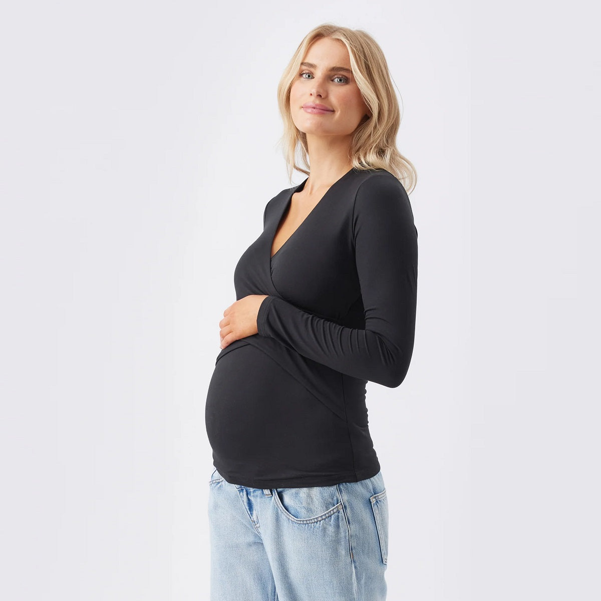 Black Luxe Knit Embrace Nursing Top