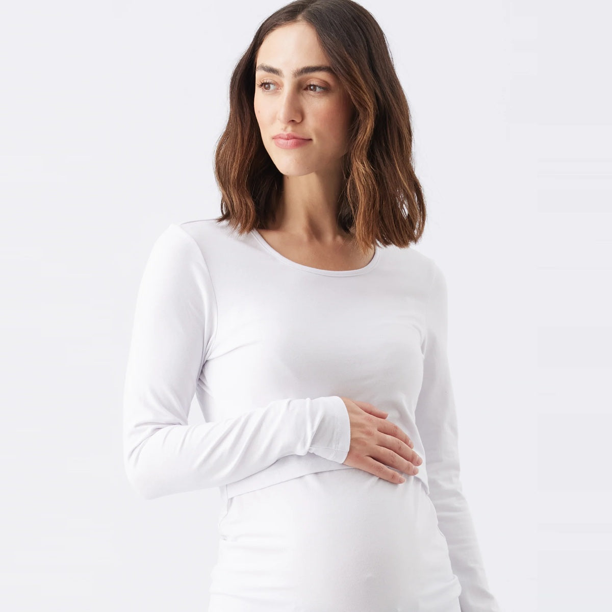 White Organic Cotton Nursing Top