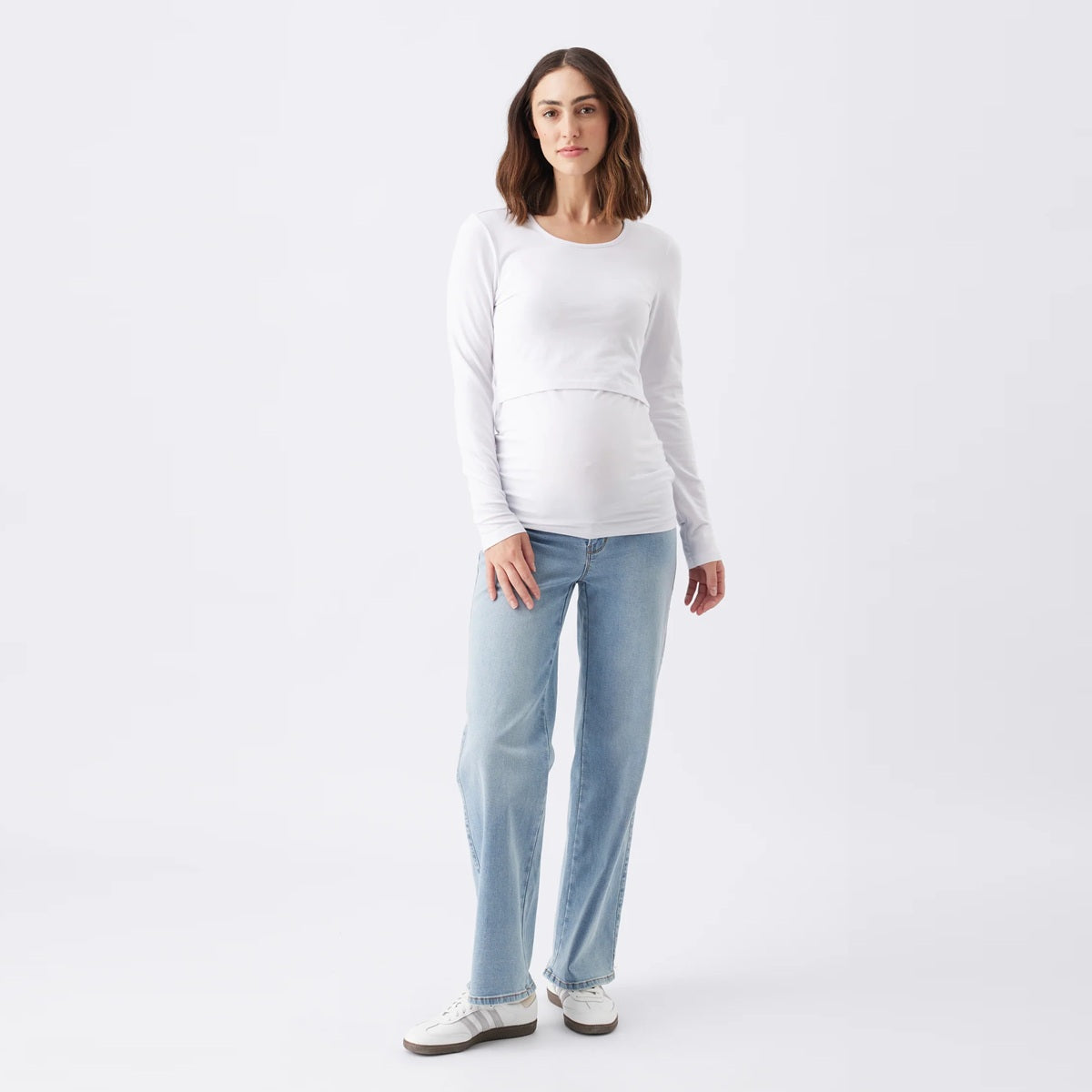 White Organic Cotton Nursing Top