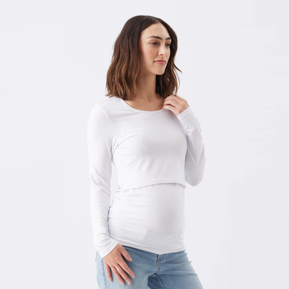 White Organic Cotton Nursing Top