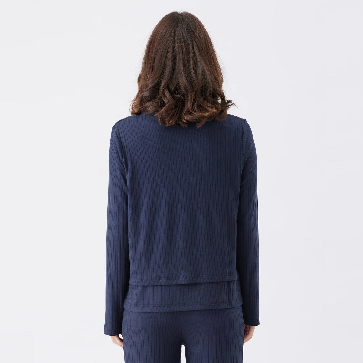 Navy Mike Rib Nursing Top