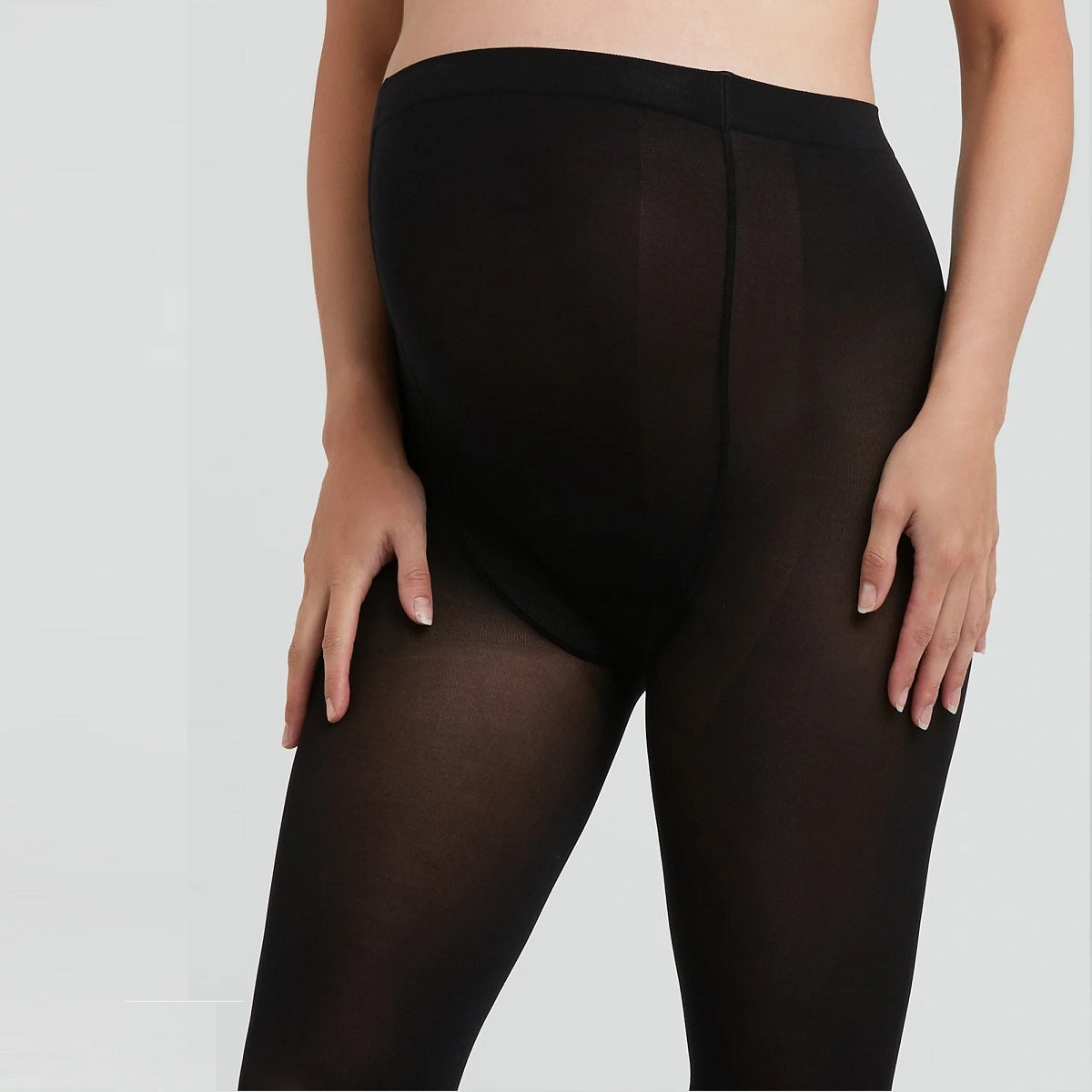 Black Opaque Maternity Tights