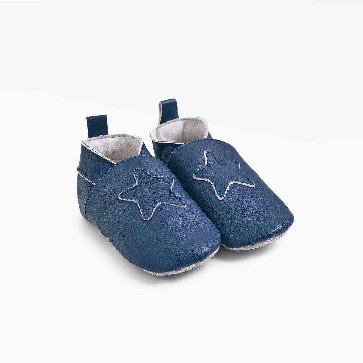 Star Leather Baby Booties