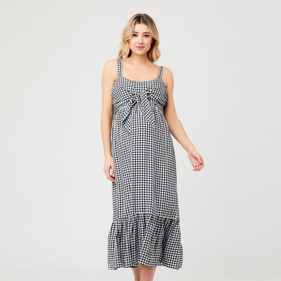 Black Gingham Nursing Dress