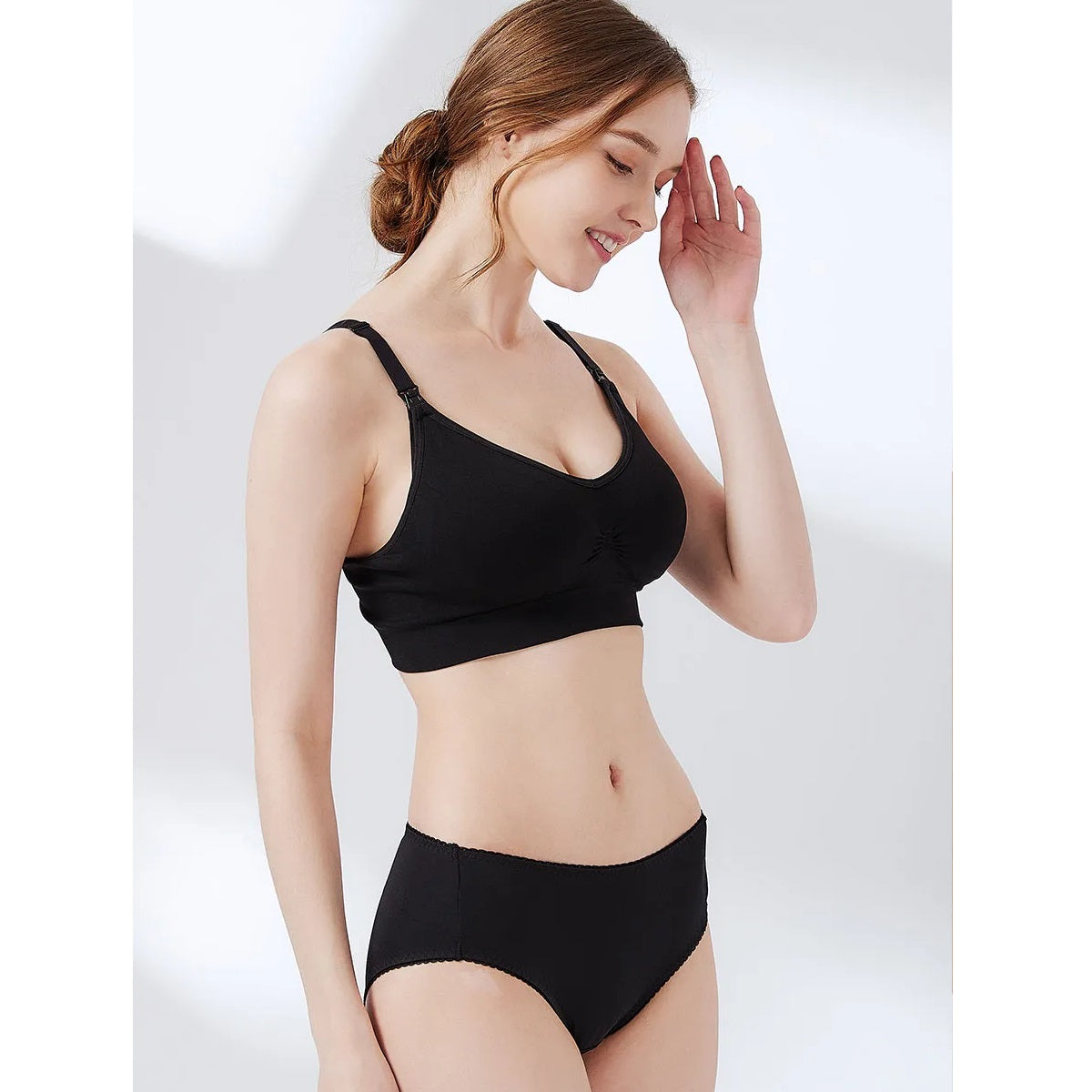 Black Antibacterial Seamless Bra