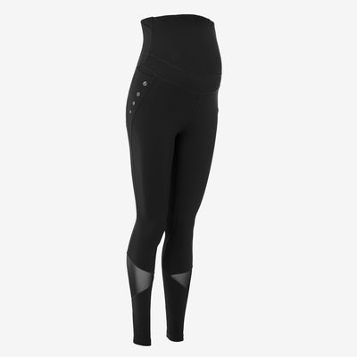 Black Mesh Panel Training Leggings