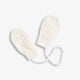 White Cable Knit Mittens