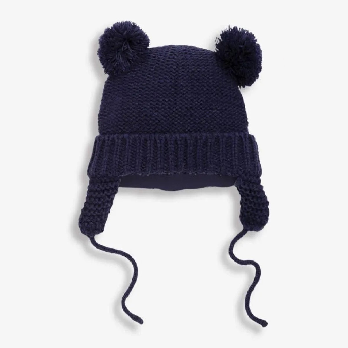 Navy Pom Pom Hat