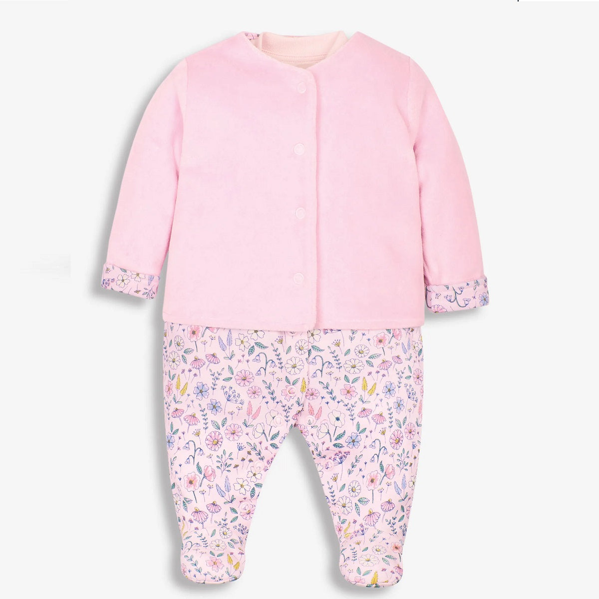 Sleepsuit & Velour Jacket