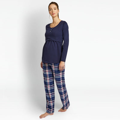 Navy Check Pyjama Set