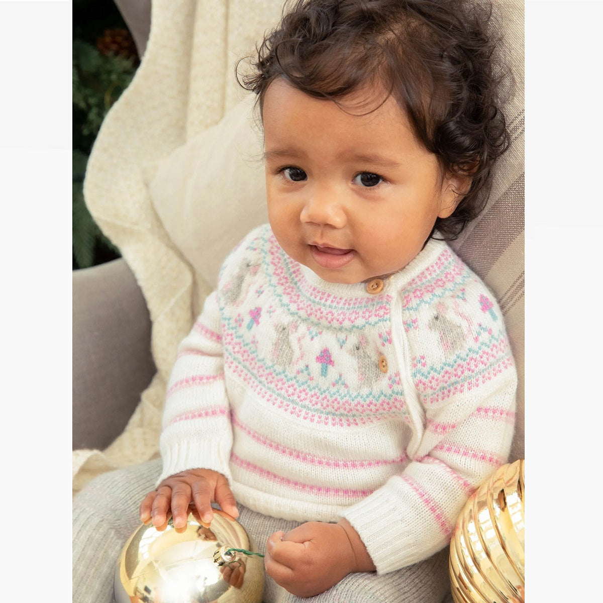Mouse Fair Isle Baby Knit Set