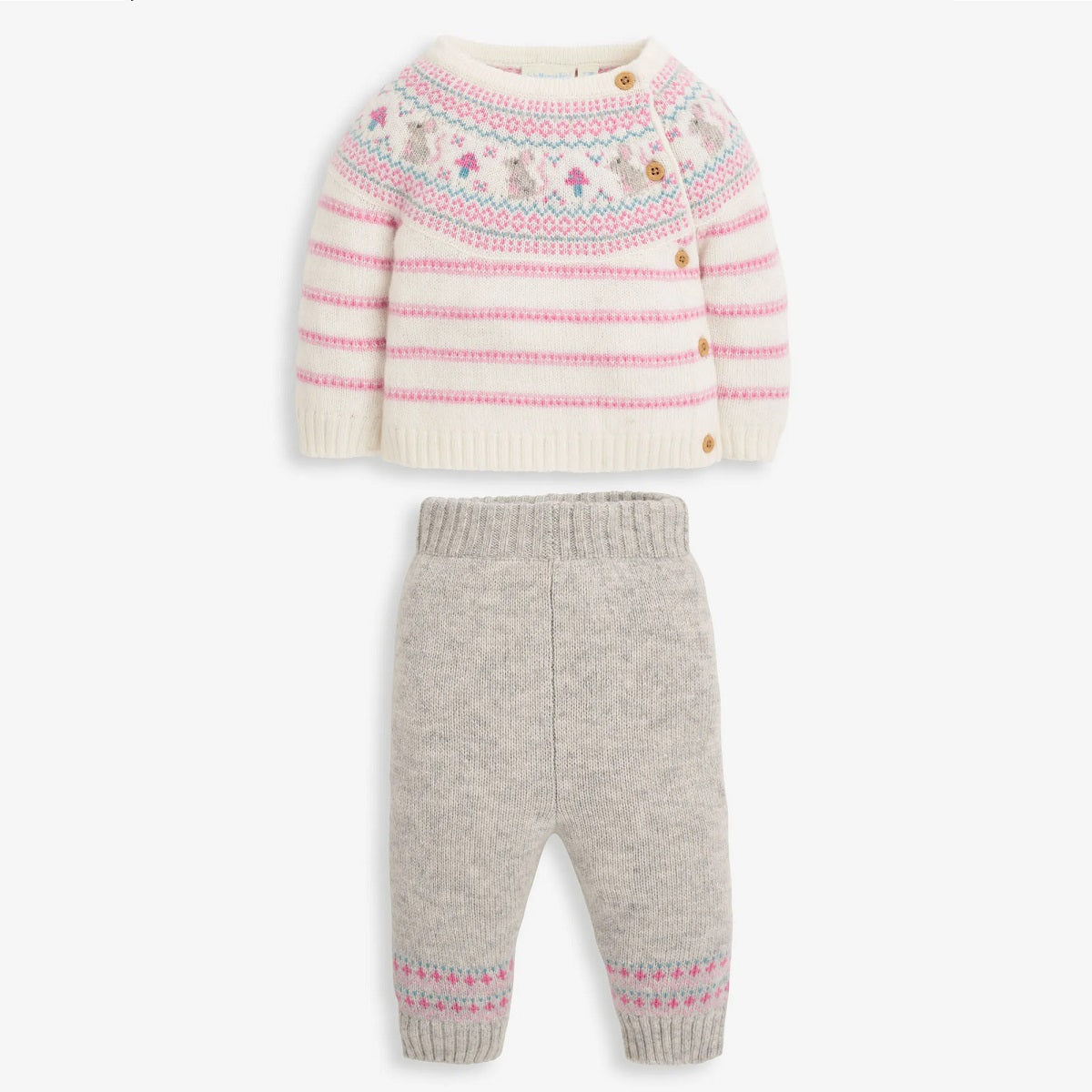 Mouse Fair Isle Baby Knit Set