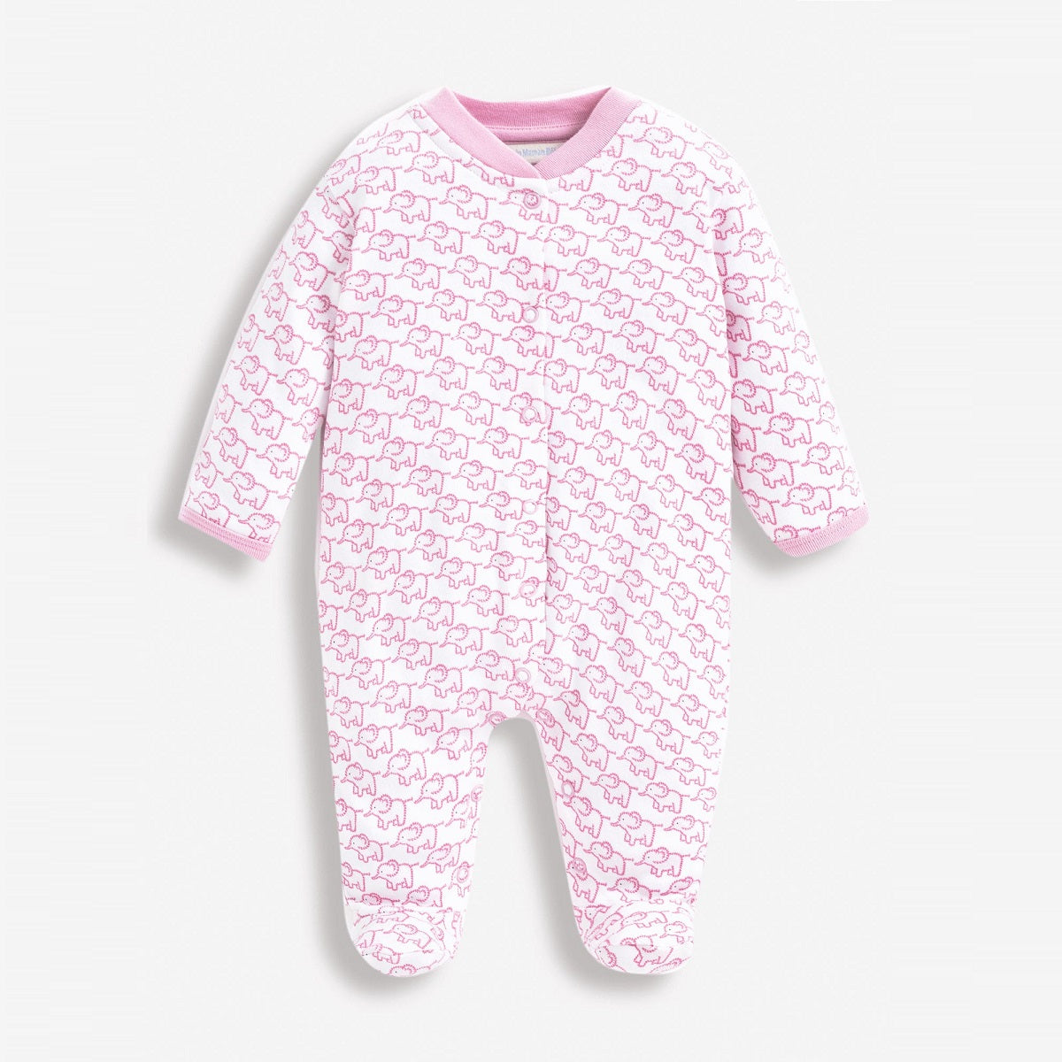 Pink Little Elephant Sleepsuit