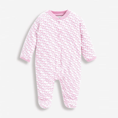 Pink Little Elephant Sleepsuit