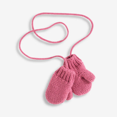 Pink Mittens With String