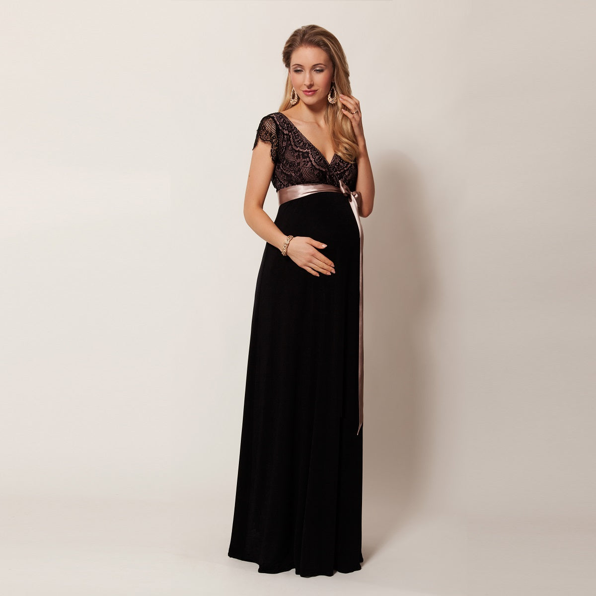 Black Rosa Gown Long