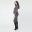 Black Ribbed Roll Neck Dress