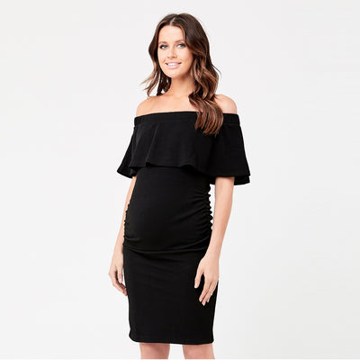 Black Soiree Off Shoulder Dress
