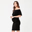 Black Soiree Off Shoulder Dress