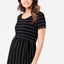 Black Maxi Crop Top Nursing Dress