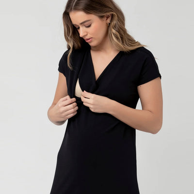 Black Misha Nursing Dress