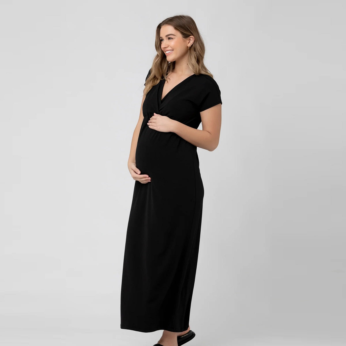 Black Misha Nursing Dress