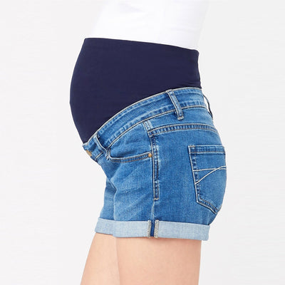 Blue Denim Shorty Shorts