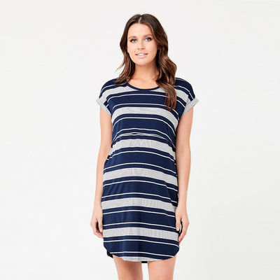 Navy Stevie Nursing Lounge Dress
