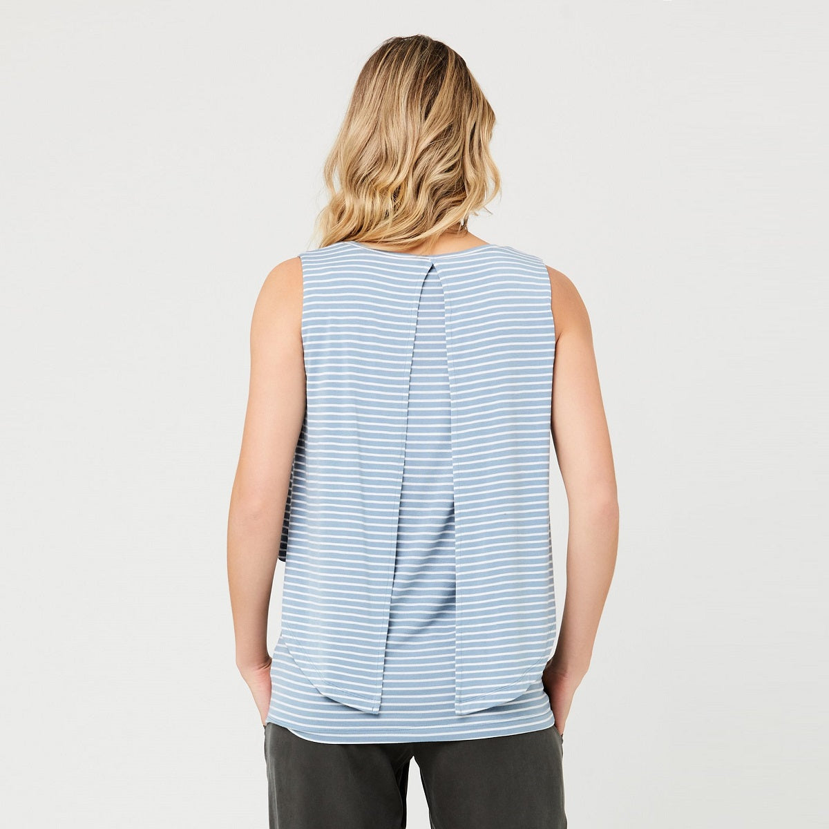 Petrol Stripe Swing Back Nursing Tank