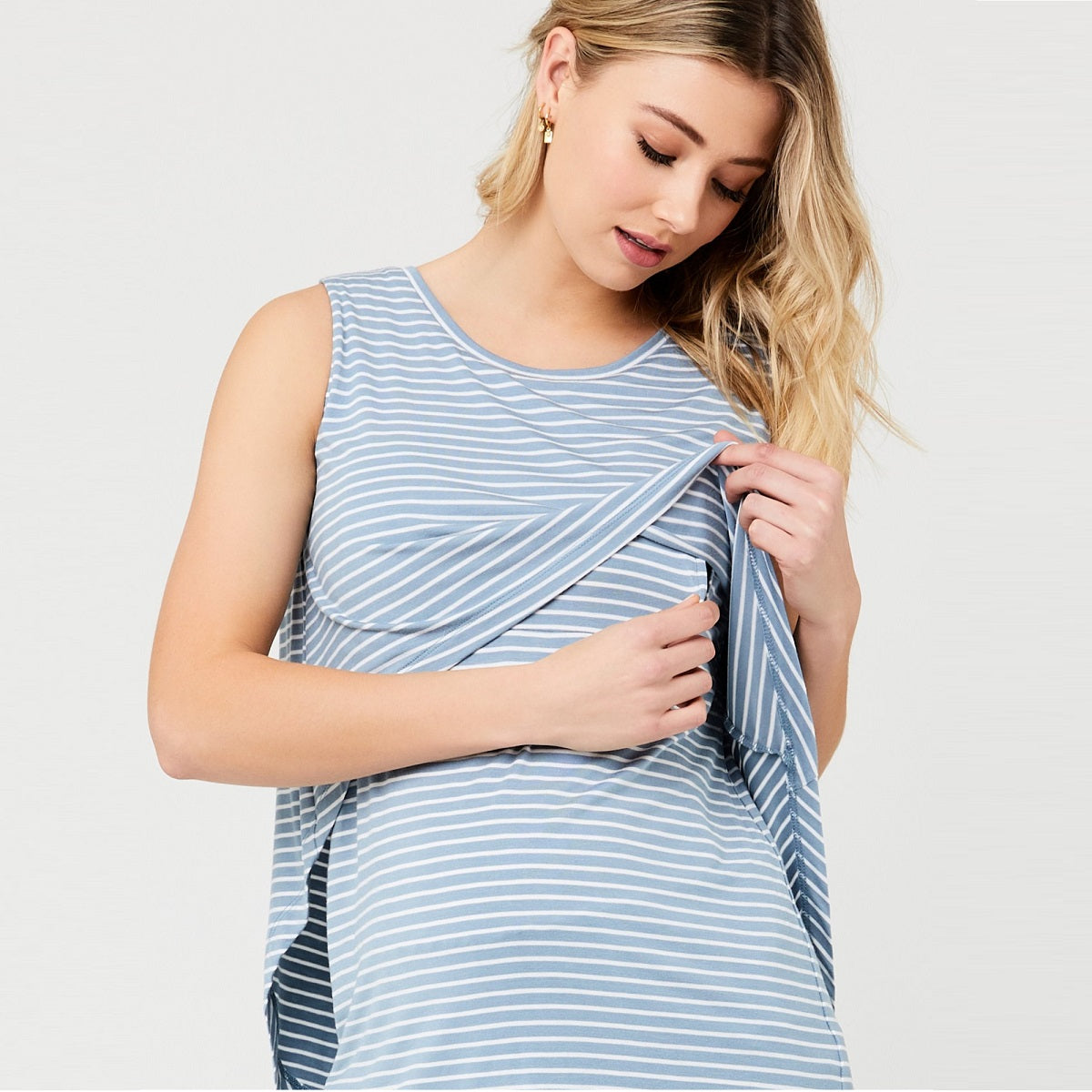 Petrol Stripe Swing Back Nursing Tank