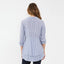 Navy Stripe Layered Peplum Shirt