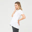 White Short Sleeve Raw Edge Nursing Top