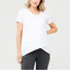 White Short Sleeve Raw Edge Nursing Top