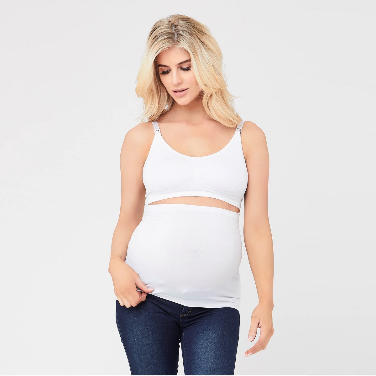 White Seamless Tummy Band