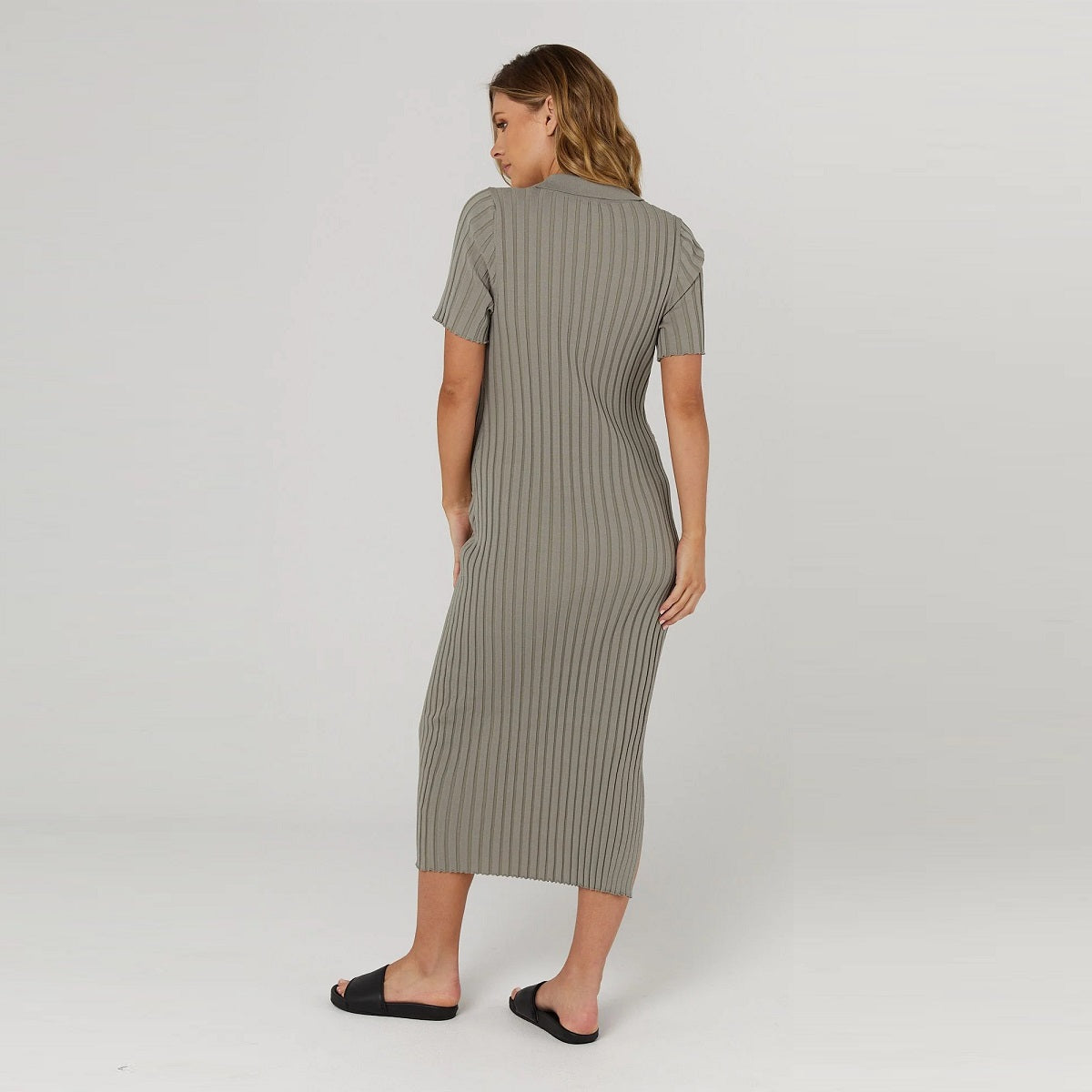 Sage Luxe Polo Dress