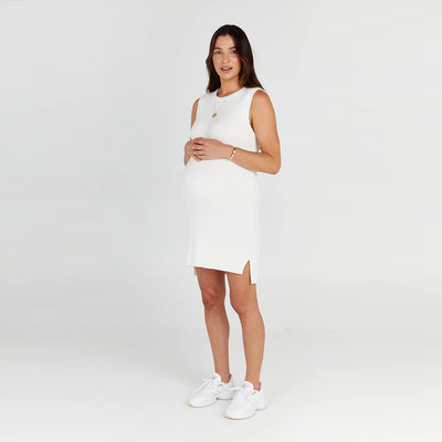 Off White Shift Knit Dress