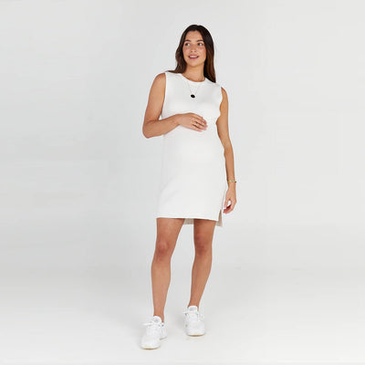 Off White Shift Knit Dress