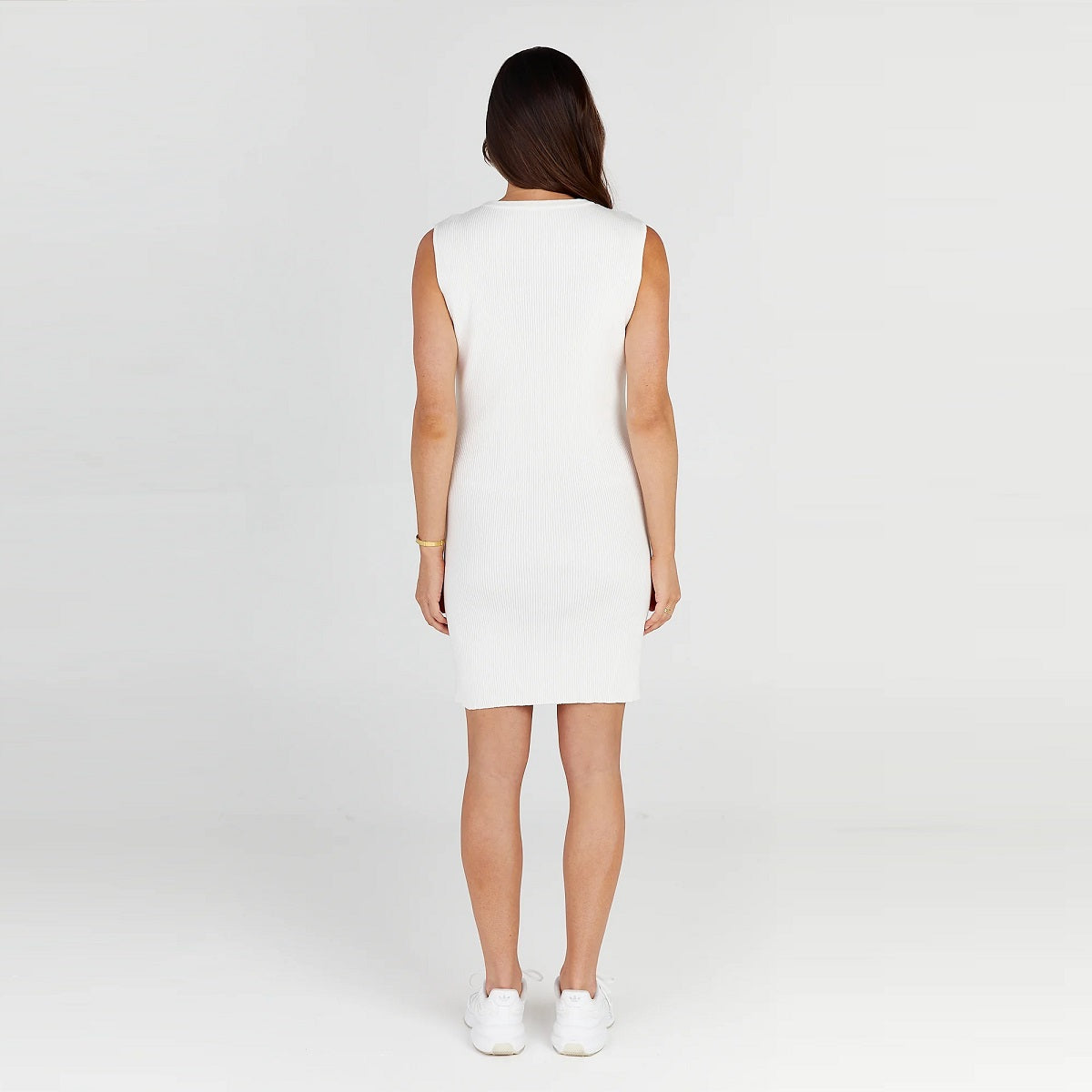 Off White Shift Knit Dress