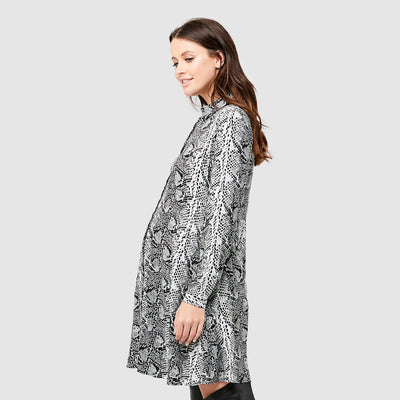 Multi Snake Print Shirt Dress