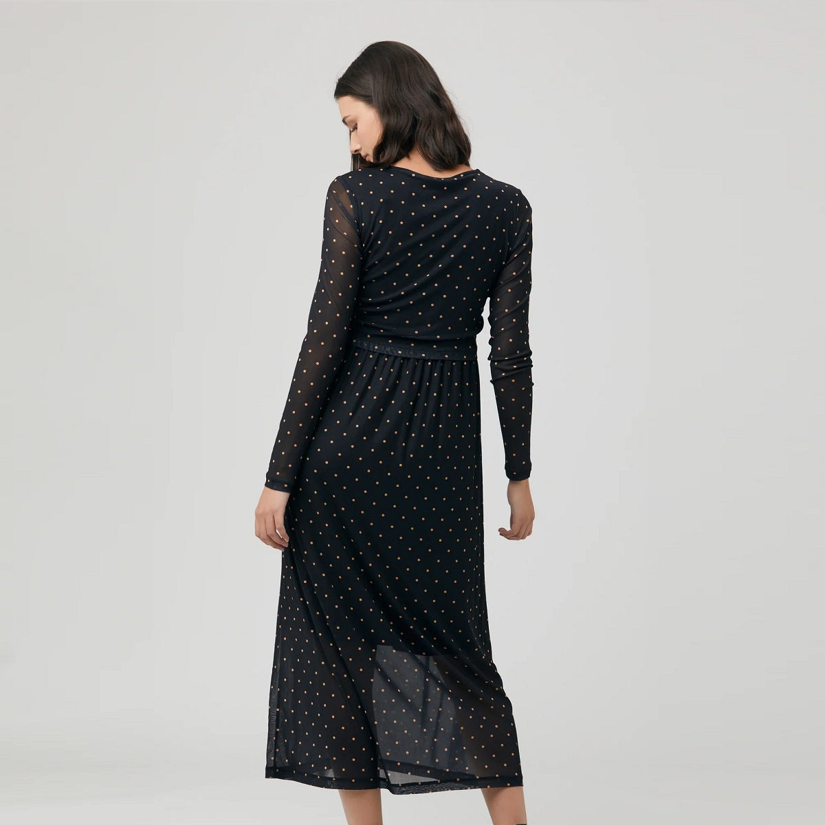 Black Dot Nursing Dress