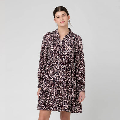 Midnight Leah Button Through Dress