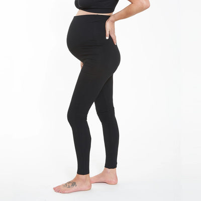 Black Organic Over Bump Legging