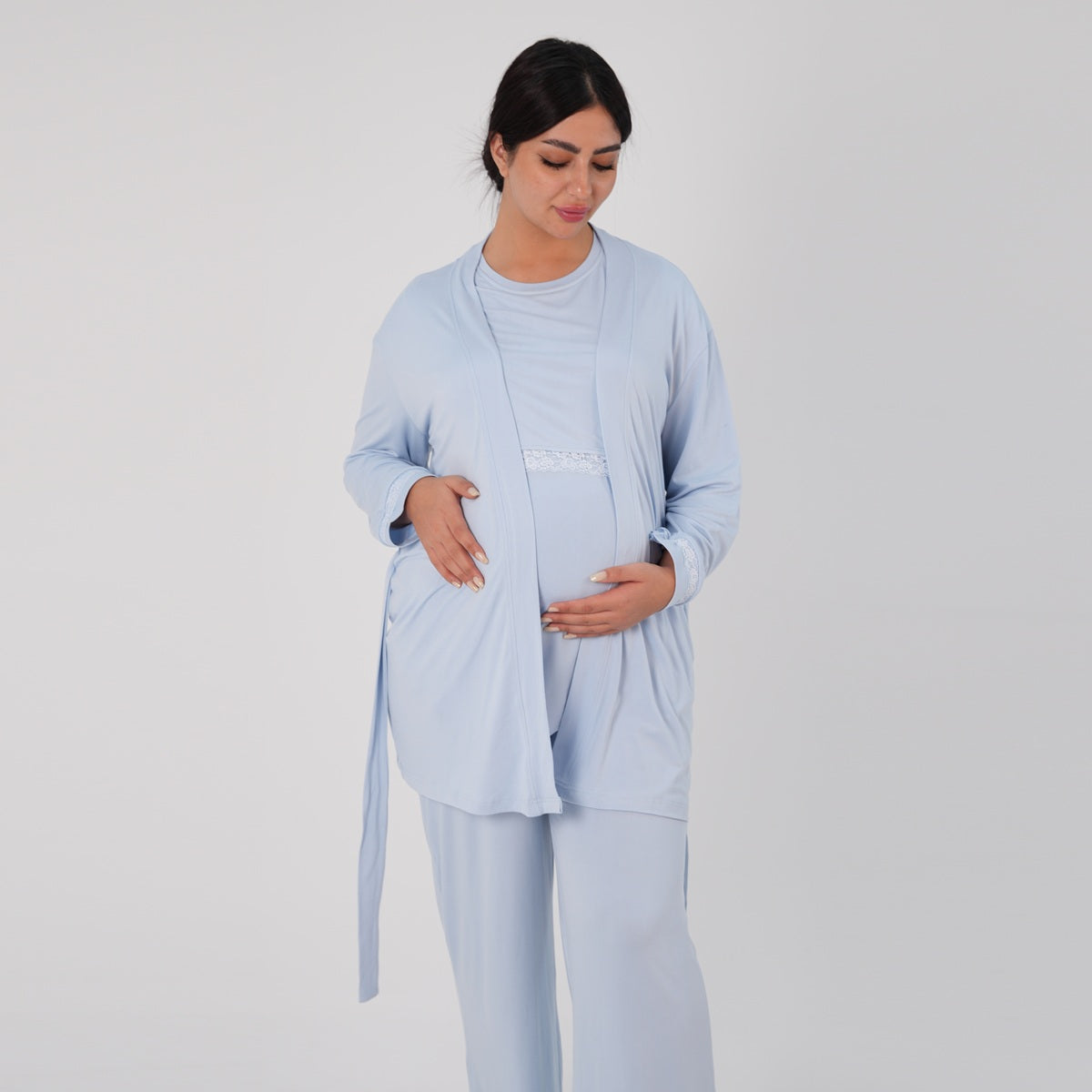 Blue Lace Pajama Set