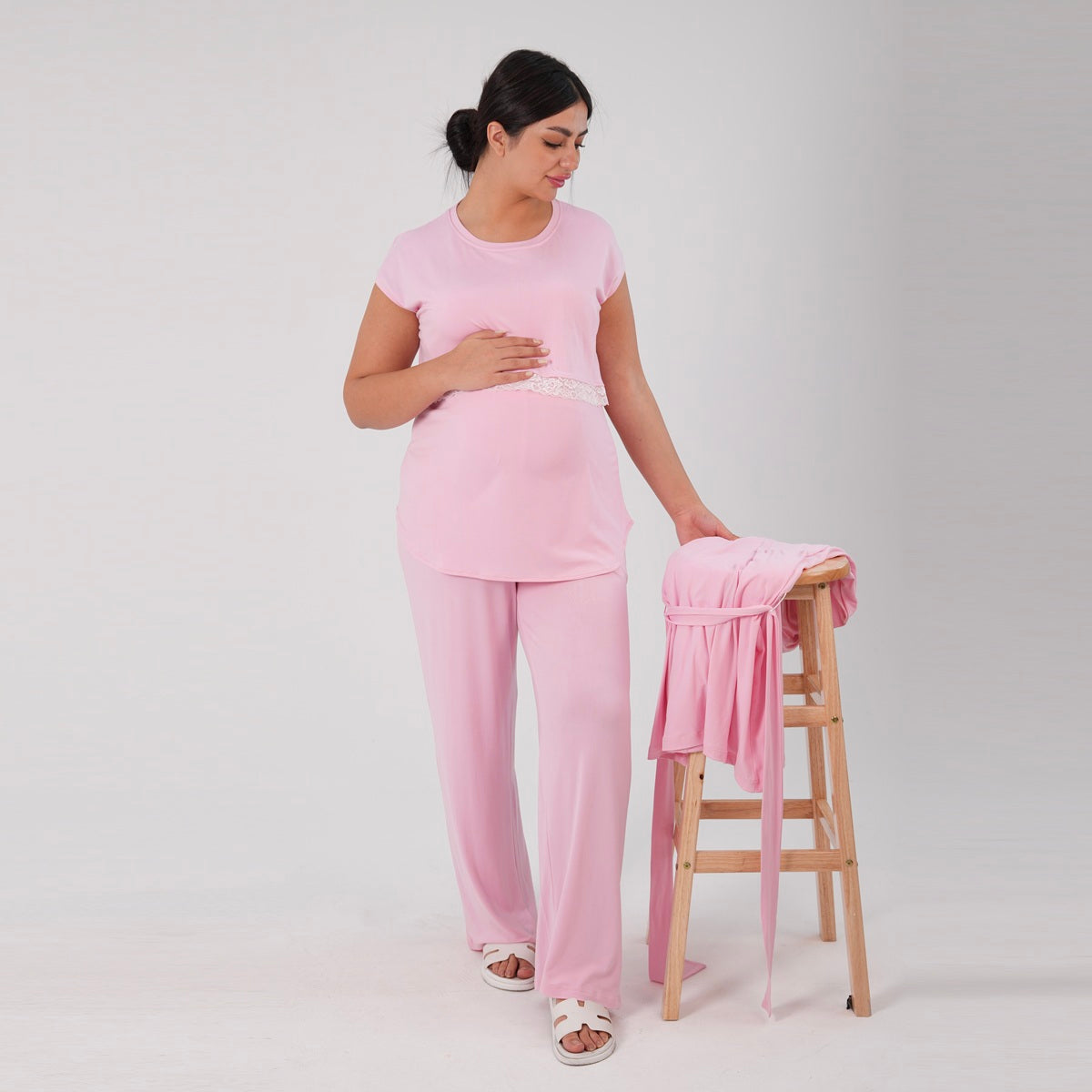 Pink Lace Pajma Set