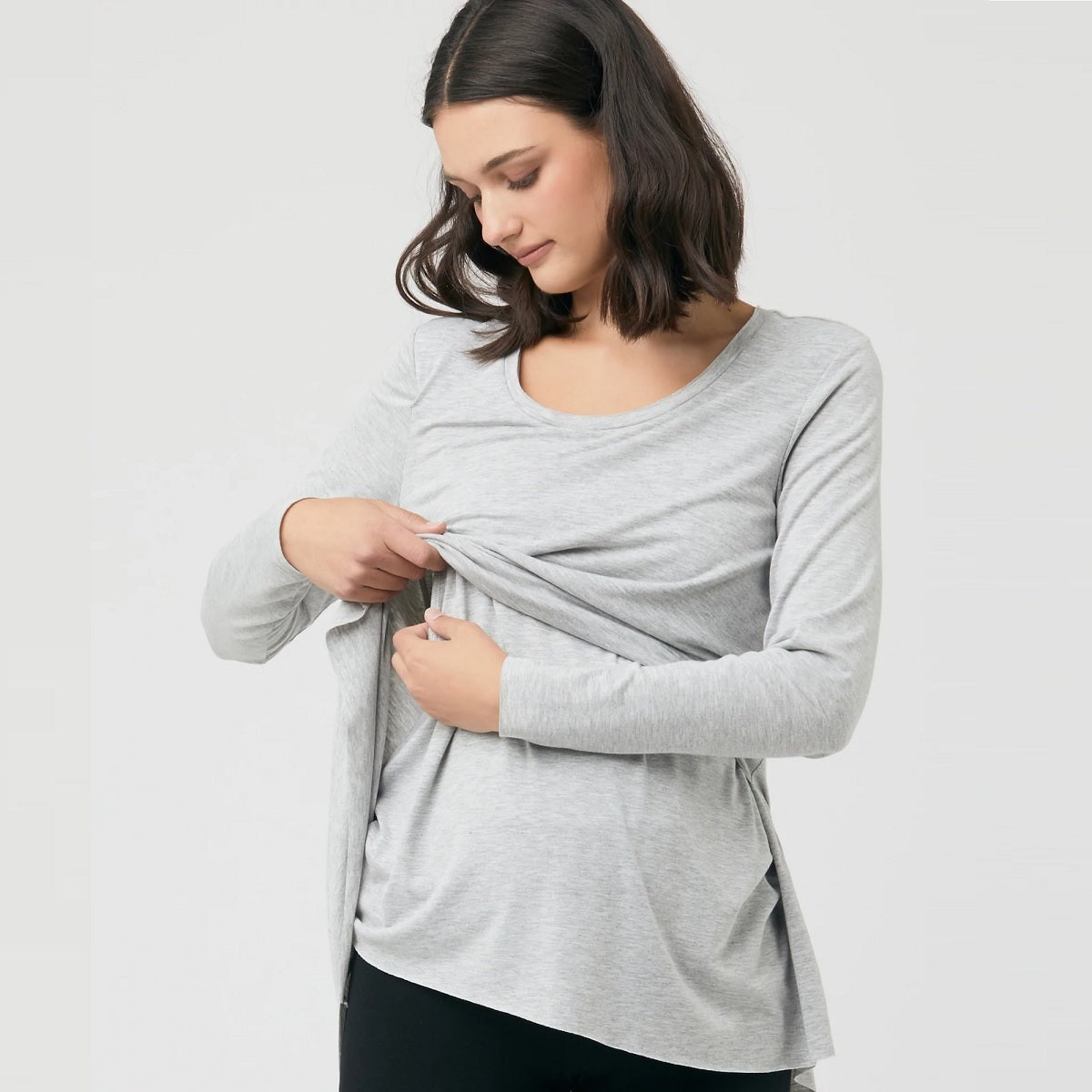 Silver Marle Raw Edge Nursing Top